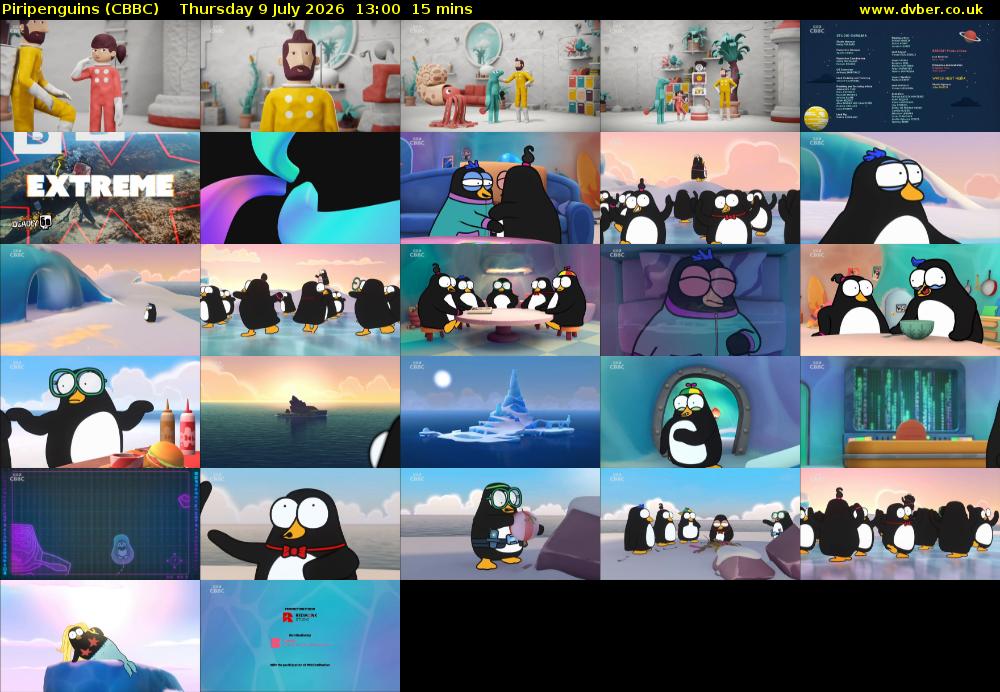 Piripenguins (CBBC) Thursday 9 July 2026 13:00 - 13:15