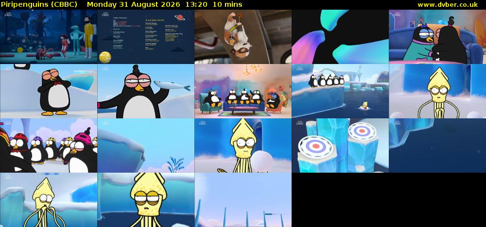 Piripenguins (CBBC) Monday 31 August 2026 13:20 - 13:30