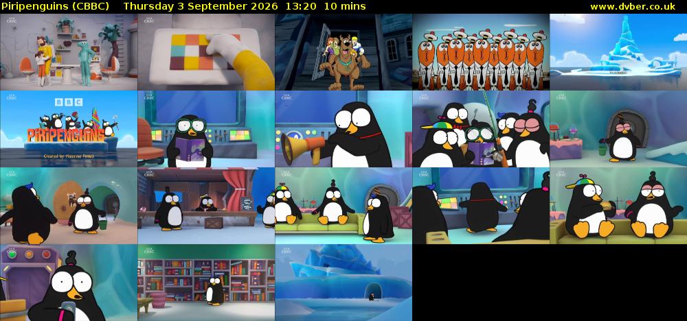 Piripenguins (CBBC) Thursday 3 September 2026 13:20 - 13:30