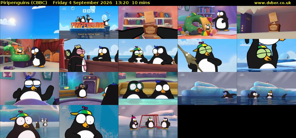 Piripenguins (CBBC) Friday 4 September 2026 13:20 - 13:30