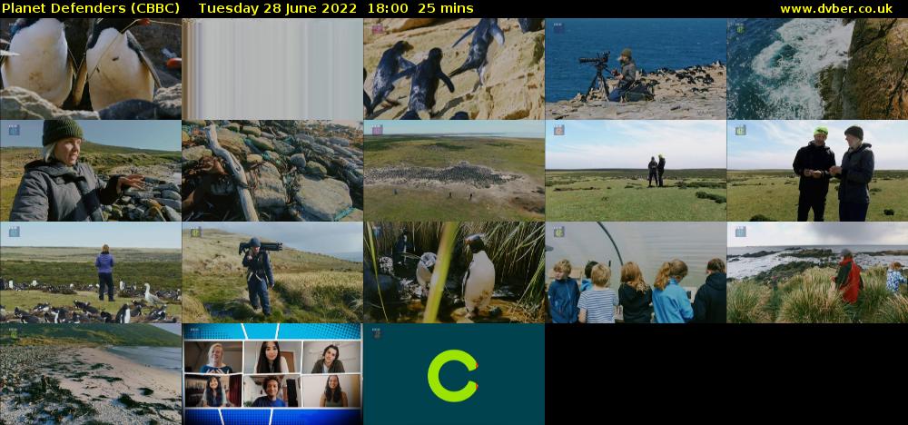 Planet Defenders (CBBC) Tuesday 28 June 2022 18:00 - 18:25