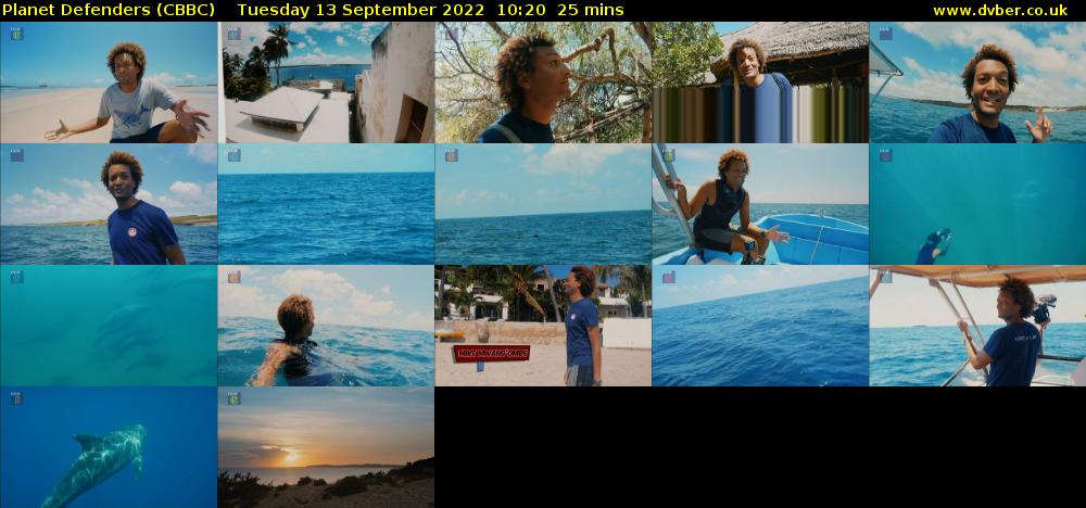 Planet Defenders (CBBC) Tuesday 13 September 2022 10:20 - 10:45