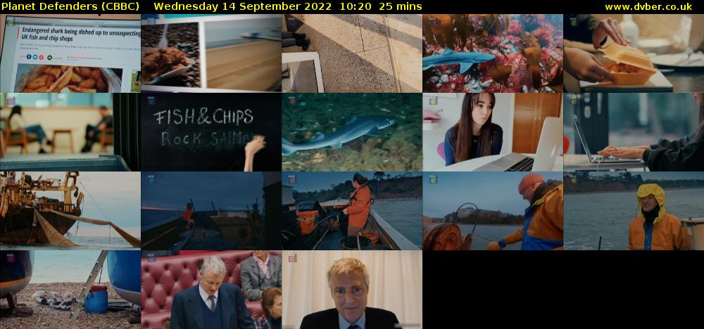 Planet Defenders (CBBC) Wednesday 14 September 2022 10:20 - 10:45