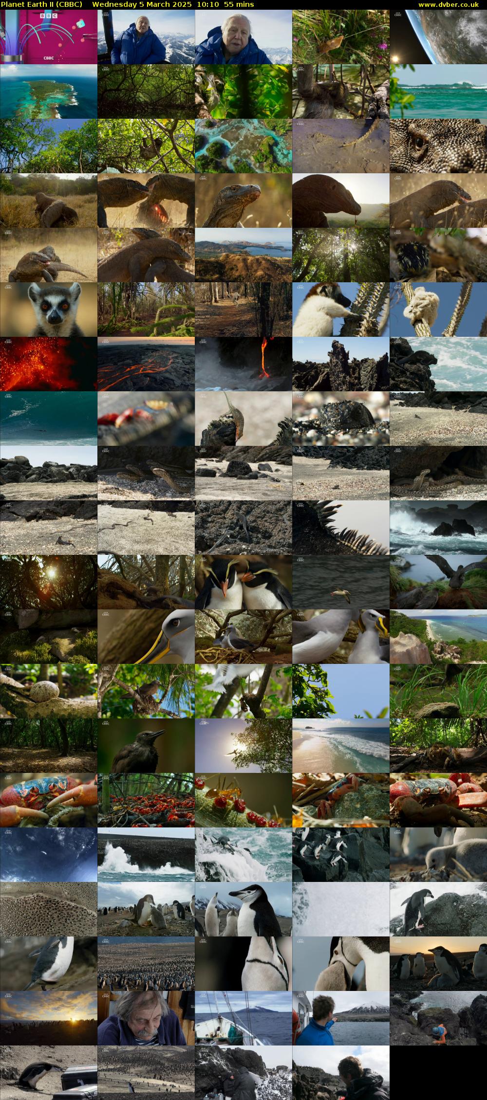 Planet Earth II (CBBC) Wednesday 5 March 2025 10:10 - 11:05