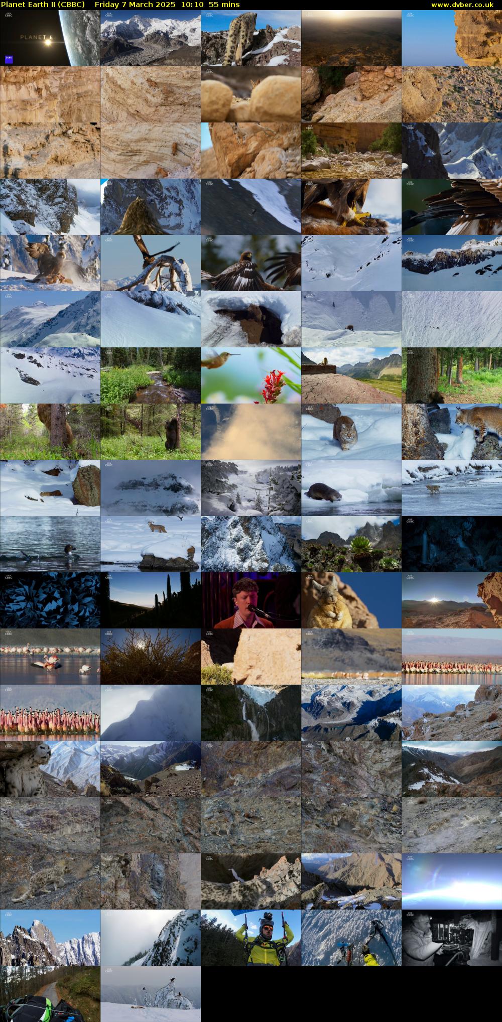 Planet Earth II (CBBC) Friday 7 March 2025 10:10 - 11:05