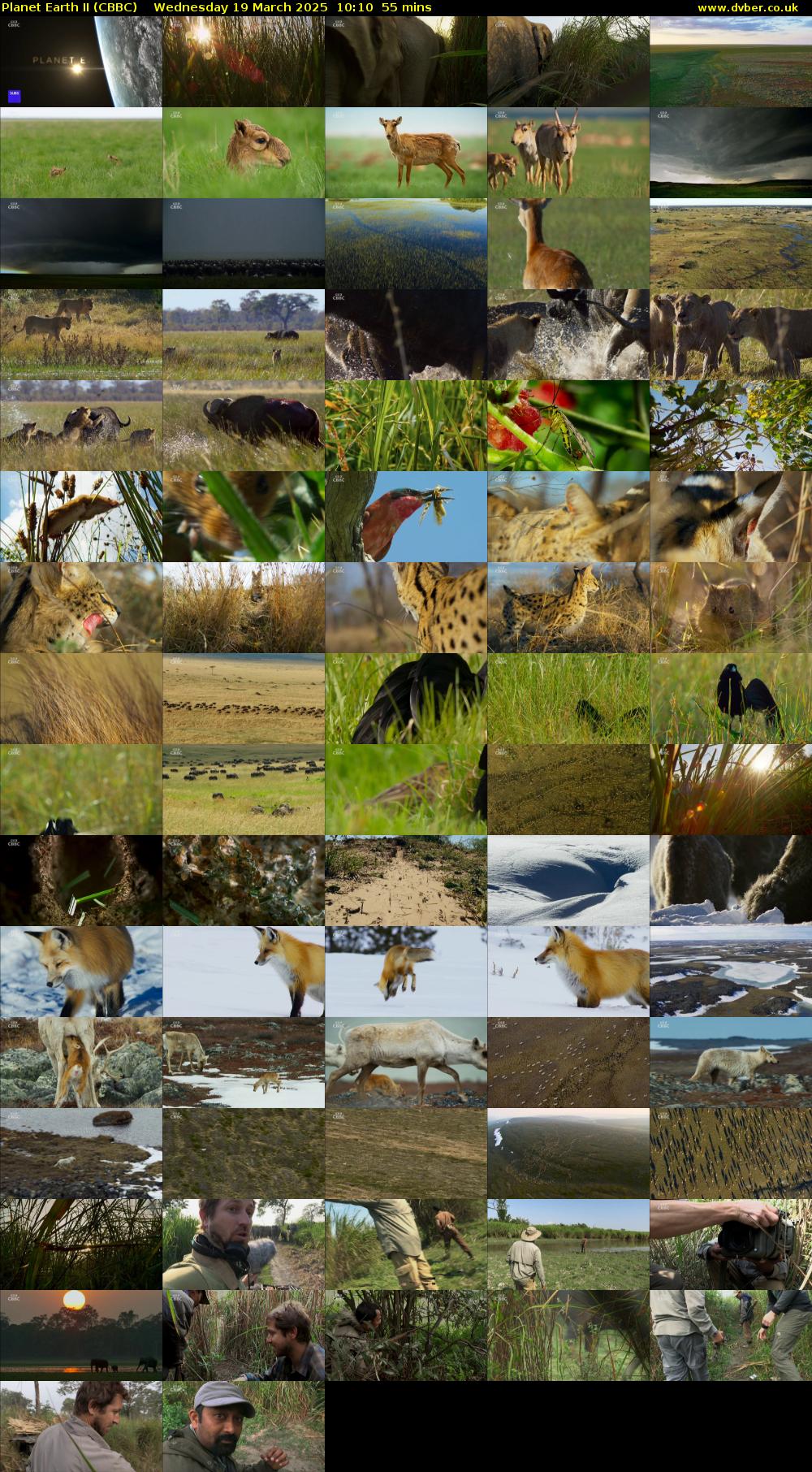 Planet Earth II (CBBC) Wednesday 19 March 2025 10:10 - 11:05