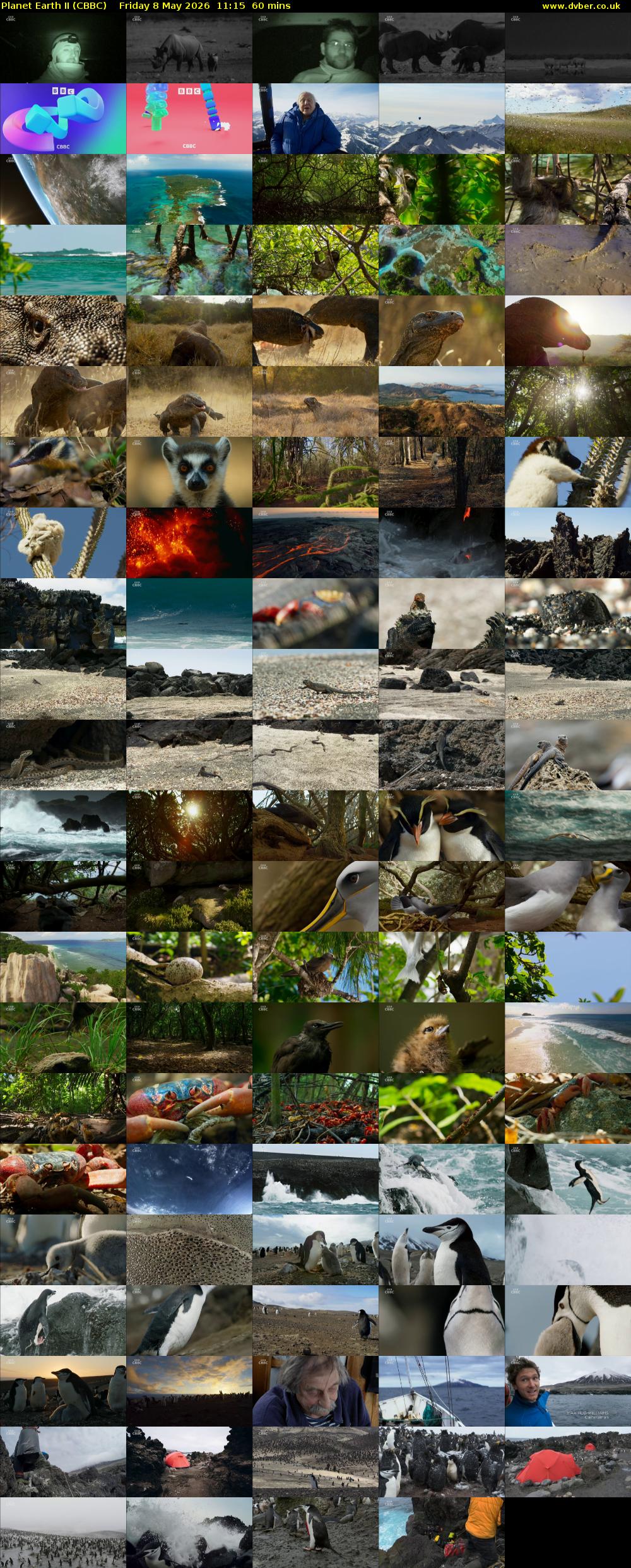 Planet Earth II (CBBC) Friday 8 May 2026 11:15 - 12:15
