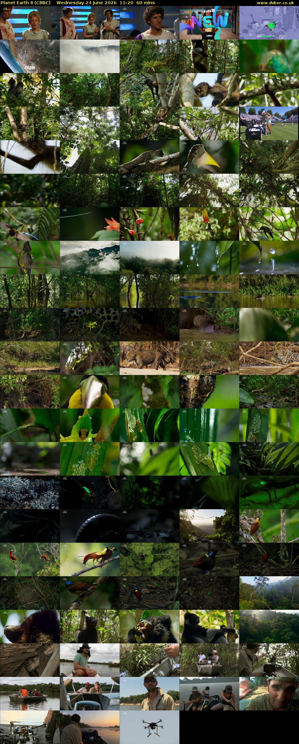 Planet Earth II (CBBC) Wednesday 24 June 2026 11:20 - 12:20