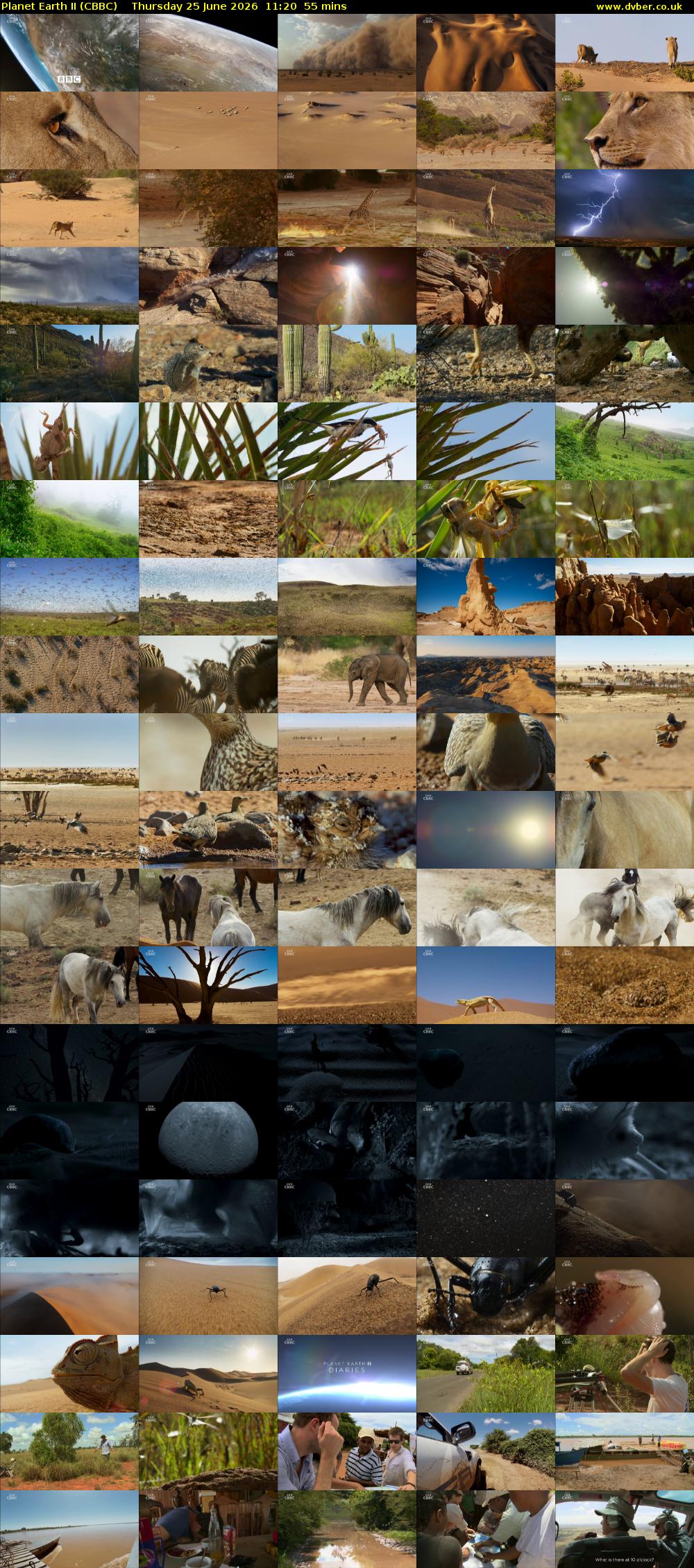 Planet Earth II (CBBC) Thursday 25 June 2026 11:20 - 12:15