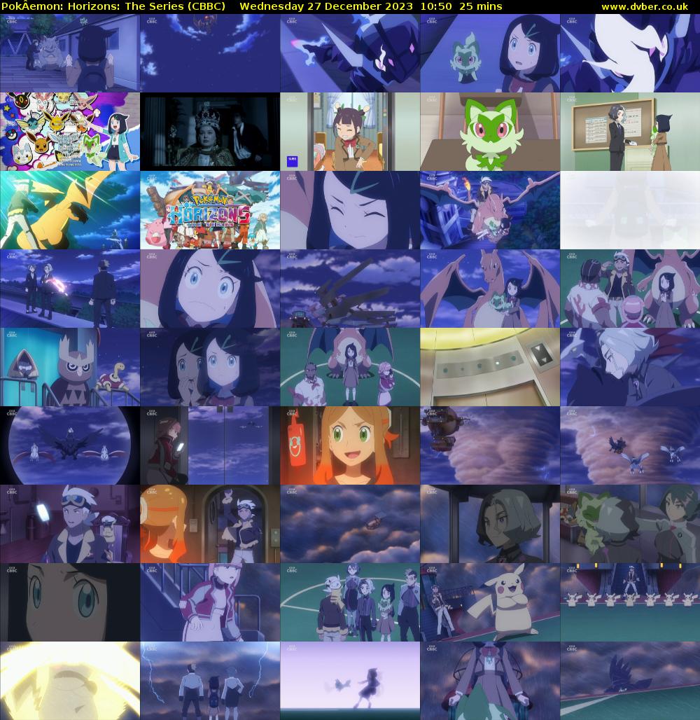 PokÂemon: Horizons: The Series (CBBC) Wednesday 27 December 2023 10:50 - 11:15