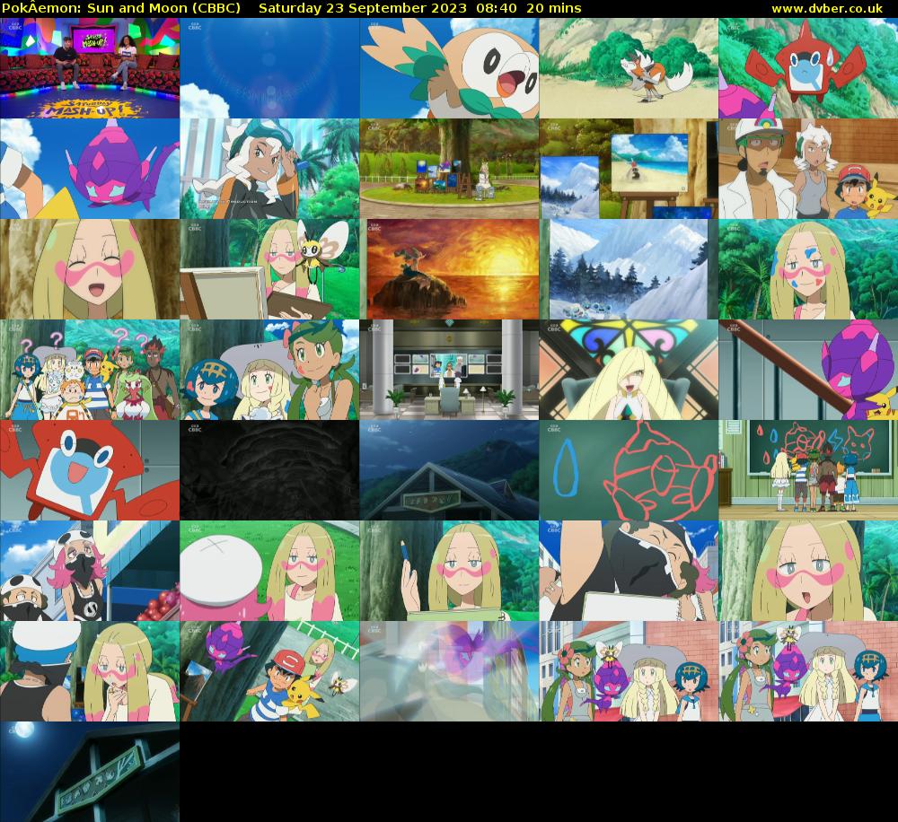 PokÂemon: Sun and Moon (CBBC) Saturday 23 September 2023 08:40 - 09:00