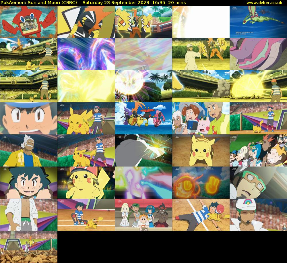 PokÂemon: Sun and Moon (CBBC) Saturday 23 September 2023 16:35 - 16:55