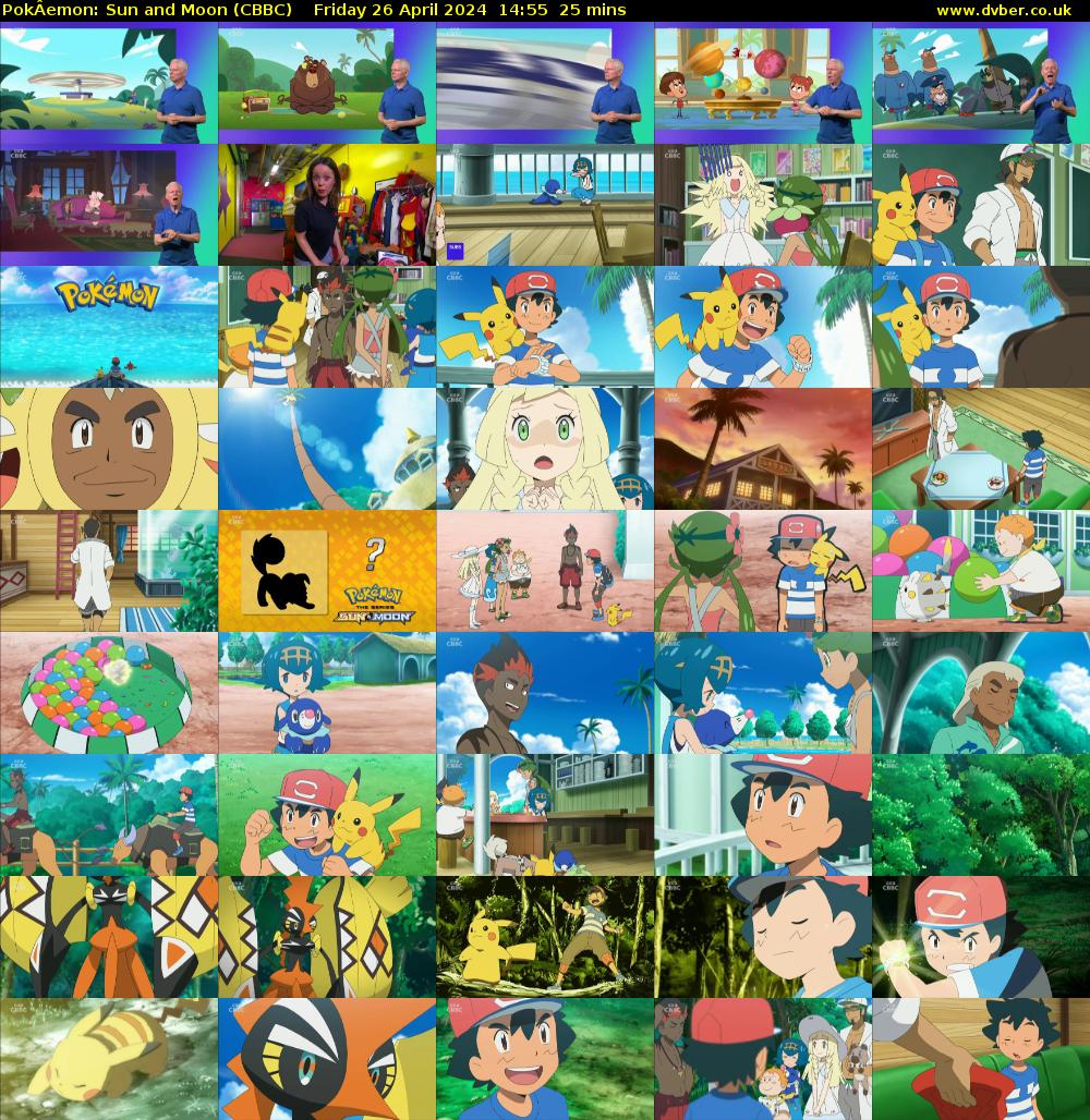 PokÂemon: Sun and Moon (CBBC) Friday 26 April 2024 14:55 - 15:20