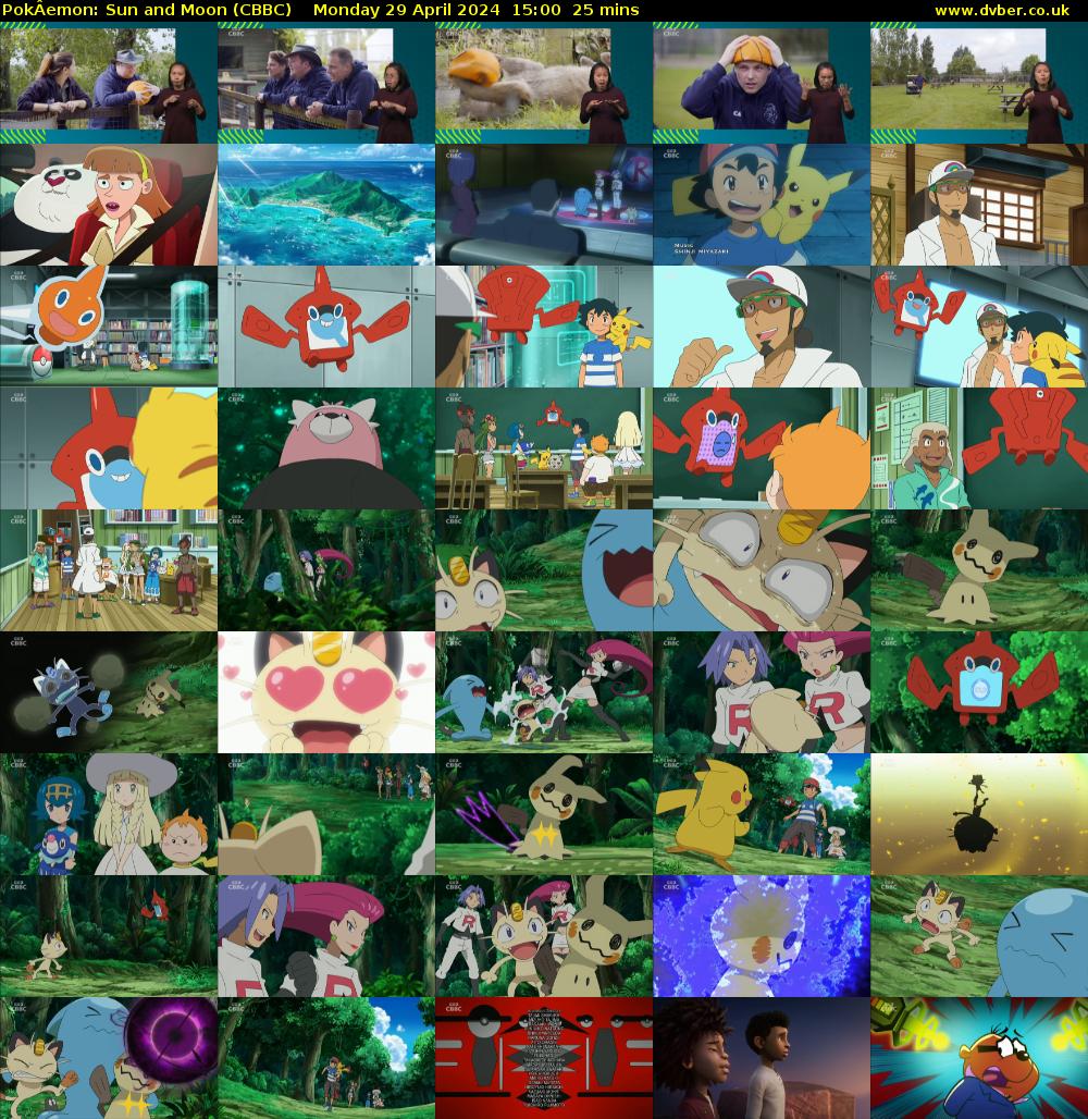 PokÂemon: Sun and Moon (CBBC) Monday 29 April 2024 15:00 - 15:25