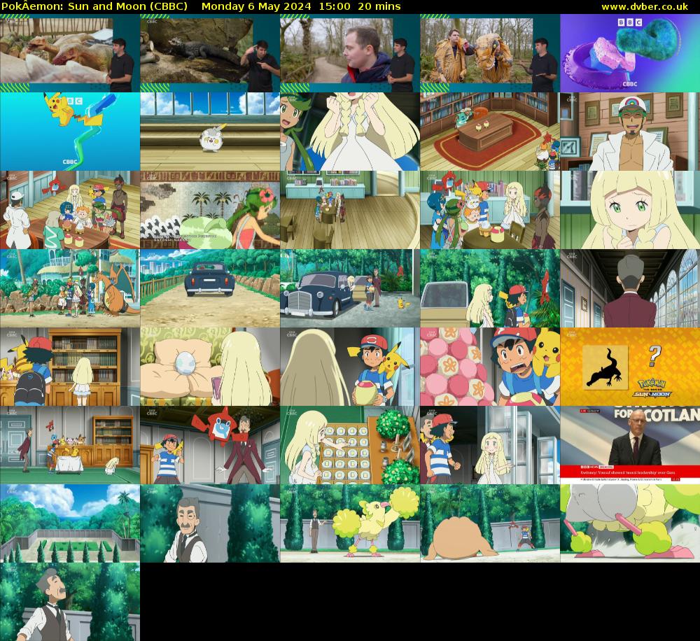 PokÂemon: Sun and Moon (CBBC) Monday 6 May 2024 15:00 - 15:20