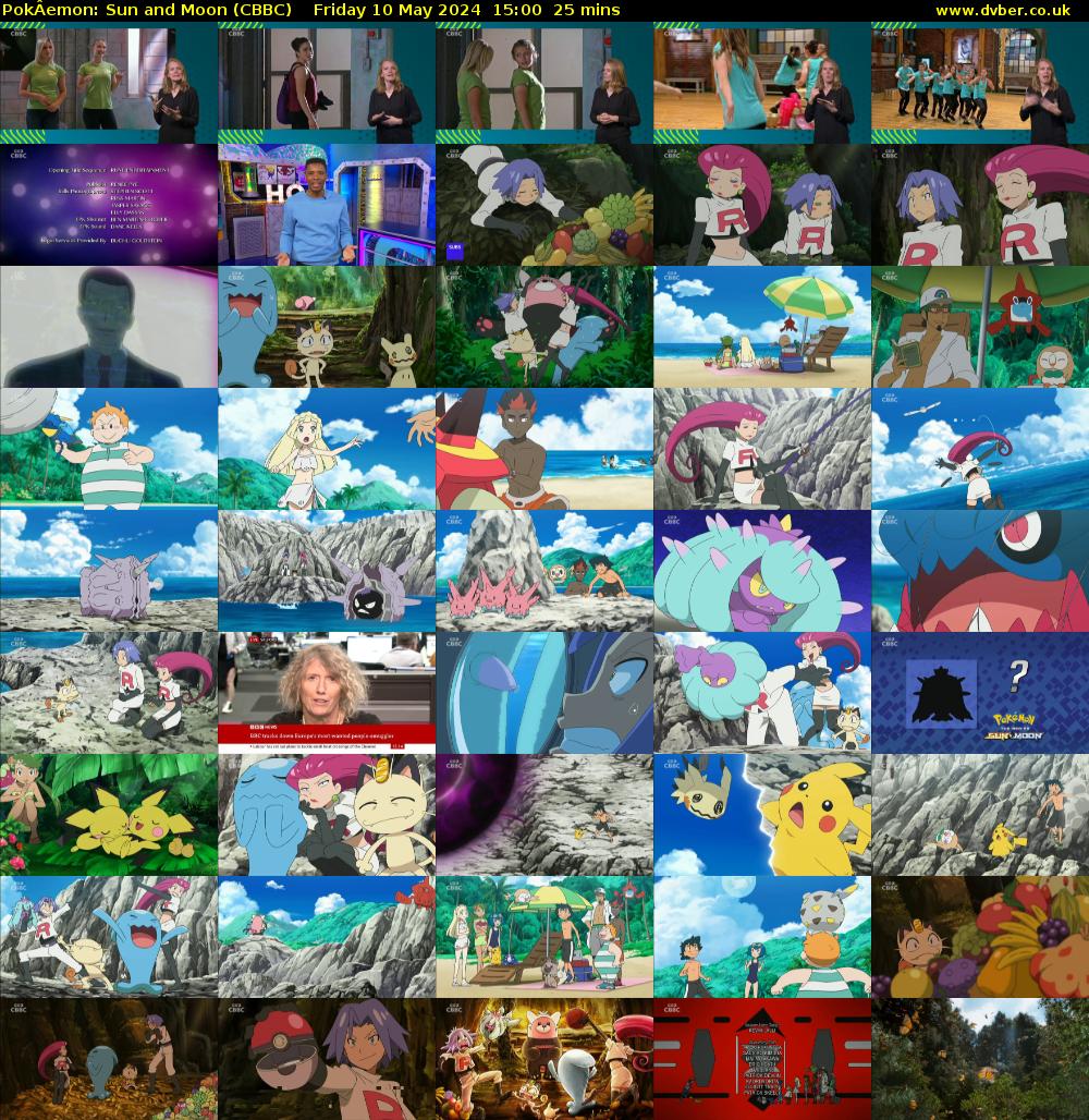PokÂemon: Sun and Moon (CBBC) Friday 10 May 2024 15:00 - 15:25