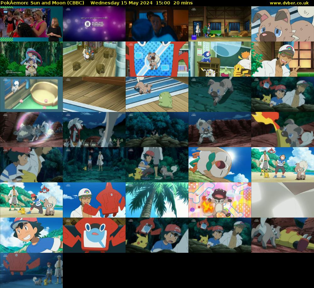 PokÂemon: Sun and Moon (CBBC) Wednesday 15 May 2024 15:00 - 15:20