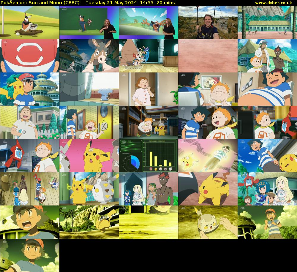 PokÂemon: Sun and Moon (CBBC) Tuesday 21 May 2024 14:55 - 15:15
