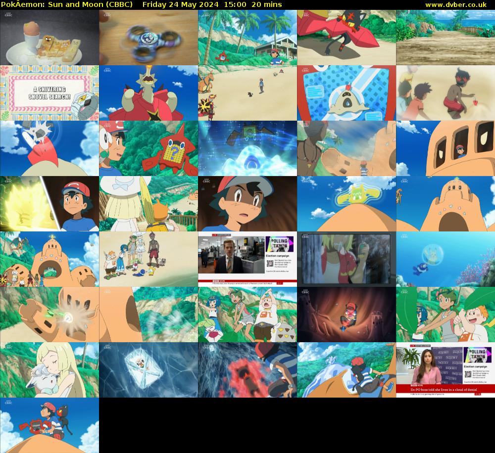 PokÂemon: Sun and Moon (CBBC) Friday 24 May 2024 15:00 - 15:20