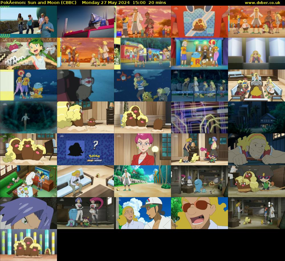 PokÂemon: Sun and Moon (CBBC) Monday 27 May 2024 15:00 - 15:20