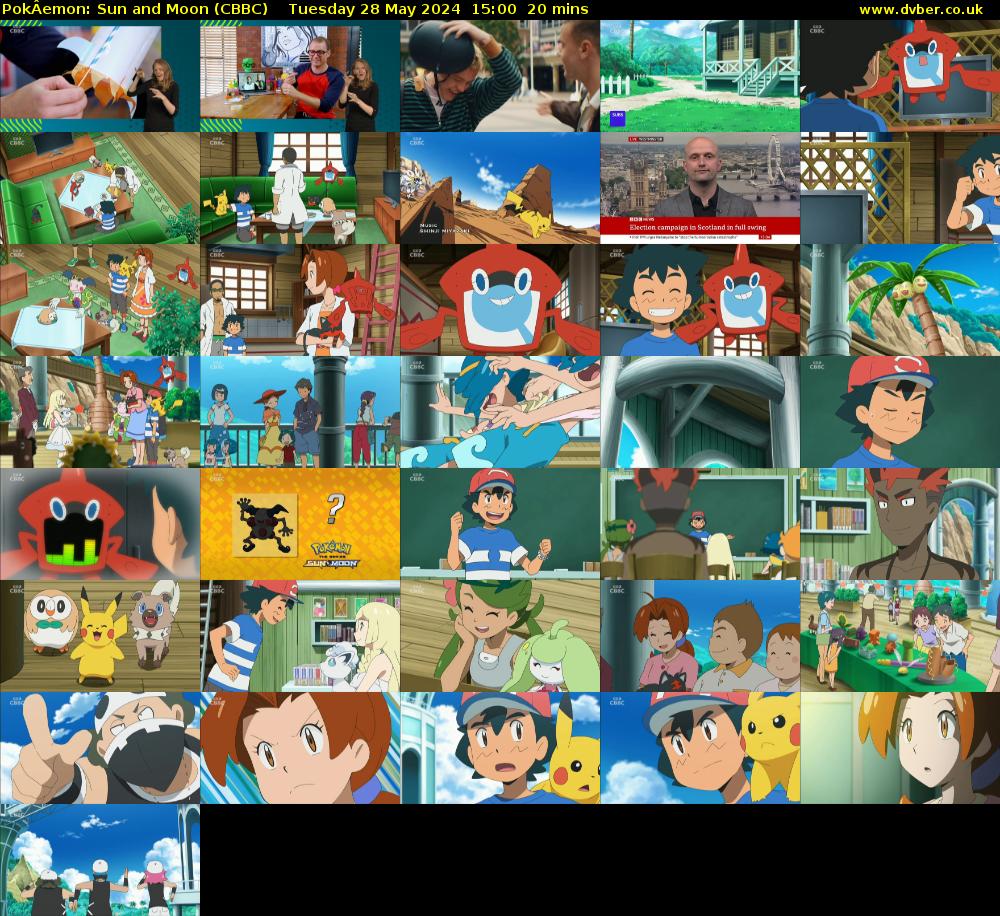 PokÂemon: Sun and Moon (CBBC) Tuesday 28 May 2024 15:00 - 15:20