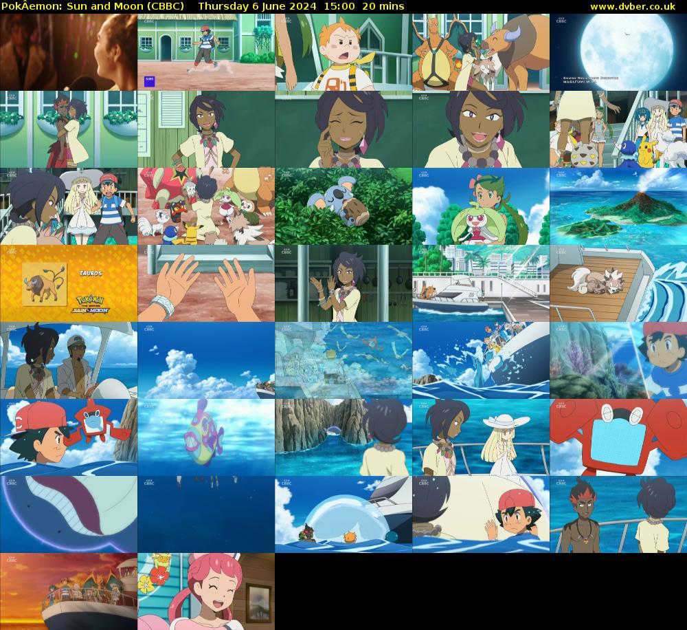 PokÂemon: Sun and Moon (CBBC) Thursday 6 June 2024 15:00 - 15:20