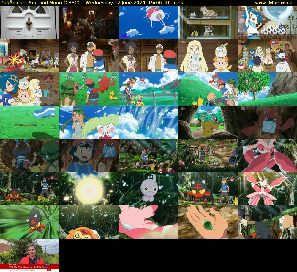 PokÂemon: Sun and Moon (CBBC) Wednesday 12 June 2024 15:00 - 15:20