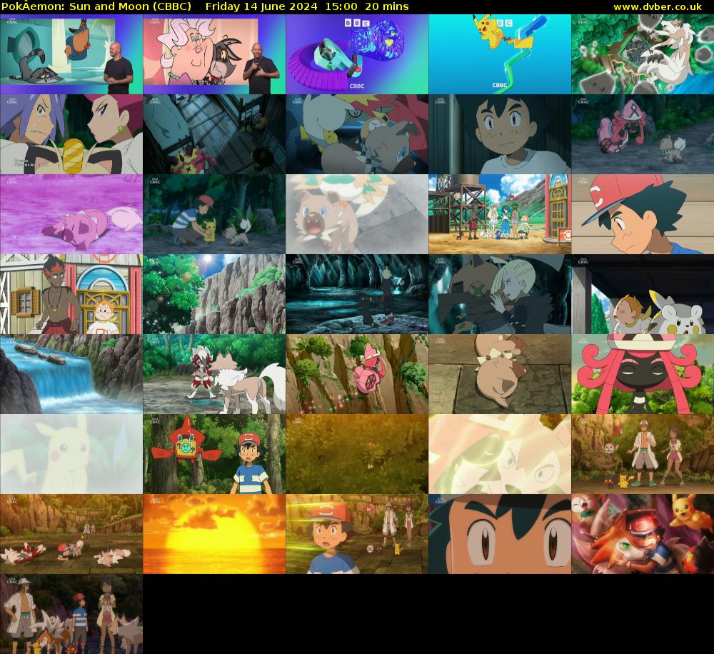 PokÂemon: Sun and Moon (CBBC) Friday 14 June 2024 15:00 - 15:20