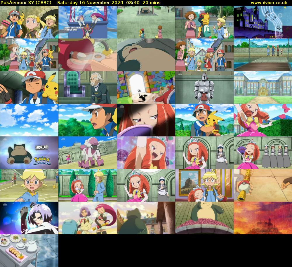 PokÂemon: XY (CBBC) Saturday 16 November 2024 08:40 - 09:00