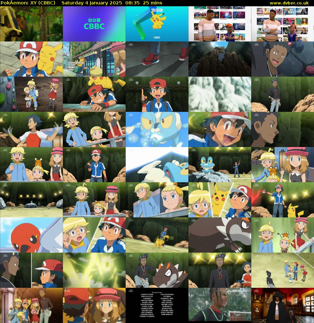 PokÂemon: XY (CBBC) Saturday 4 January 2025 08:35 - 09:00