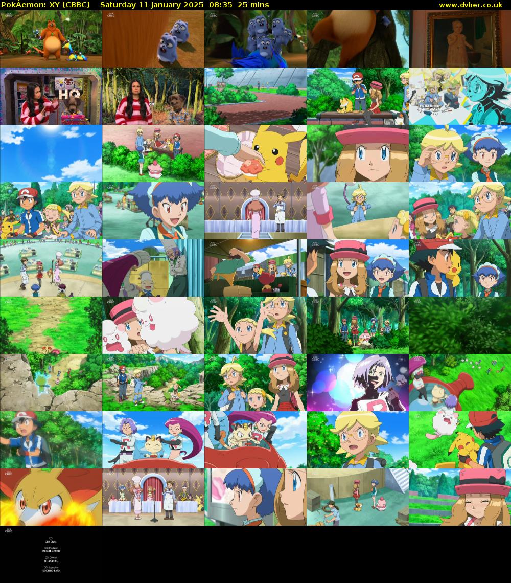 PokÂemon: XY (CBBC) Saturday 11 January 2025 08:35 - 09:00
