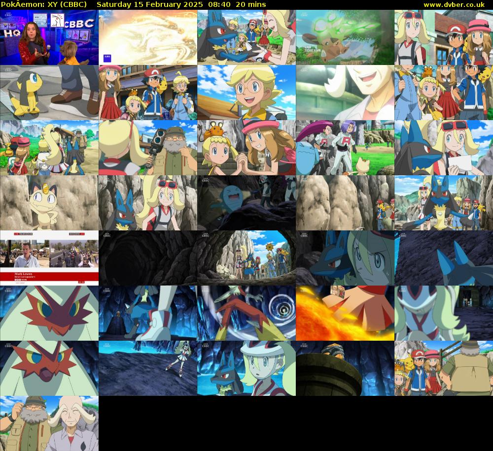 PokÂemon: XY (CBBC) Saturday 15 February 2025 08:40 - 09:00