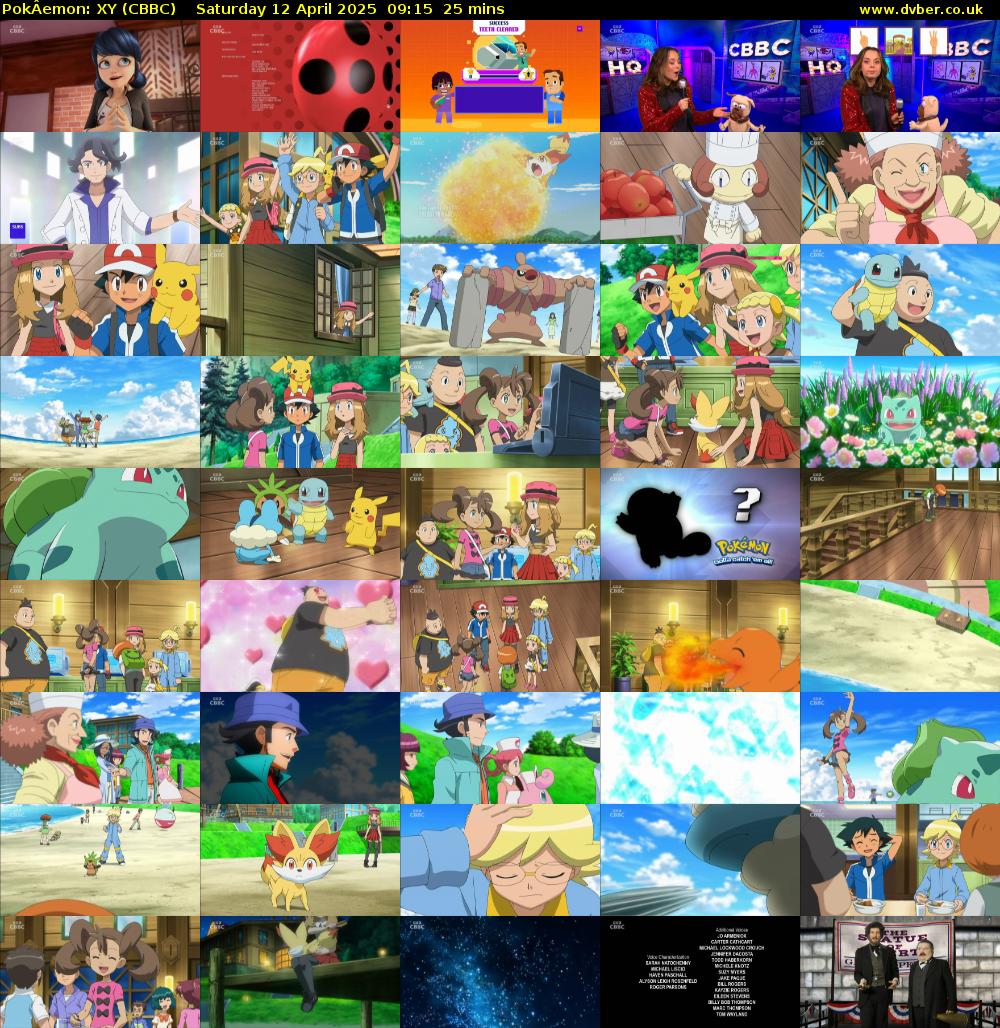 PokÂemon: XY (CBBC) Saturday 12 April 2025 09:15 - 09:40