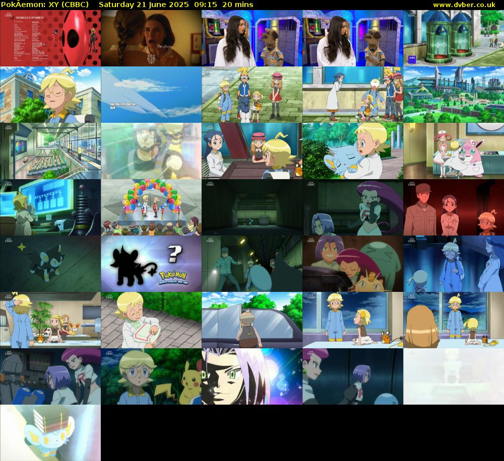 PokÂemon: XY (CBBC) Saturday 21 June 2025 09:15 - 09:35
