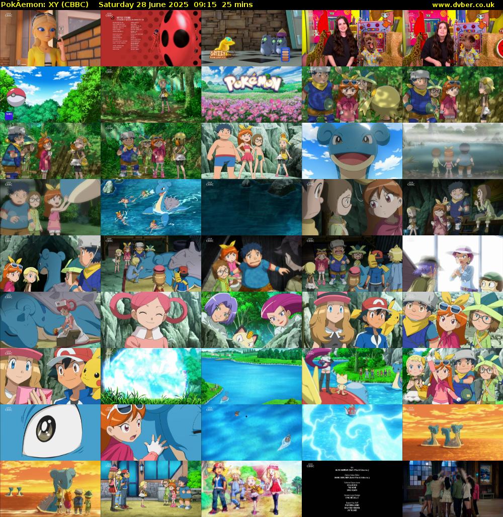 PokÂemon: XY (CBBC) Saturday 28 June 2025 09:15 - 09:40