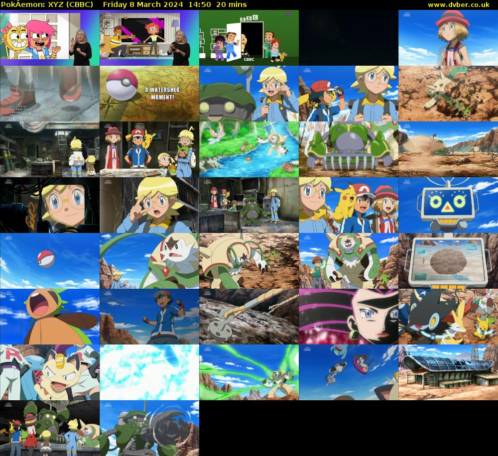 PokÂemon: XYZ (CBBC) Friday 8 March 2024 14:50 - 15:10