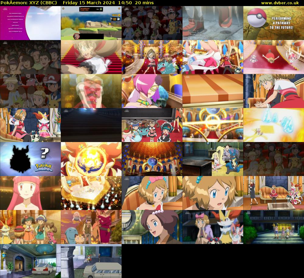 PokÂemon: XYZ (CBBC) Friday 15 March 2024 14:50 - 15:10