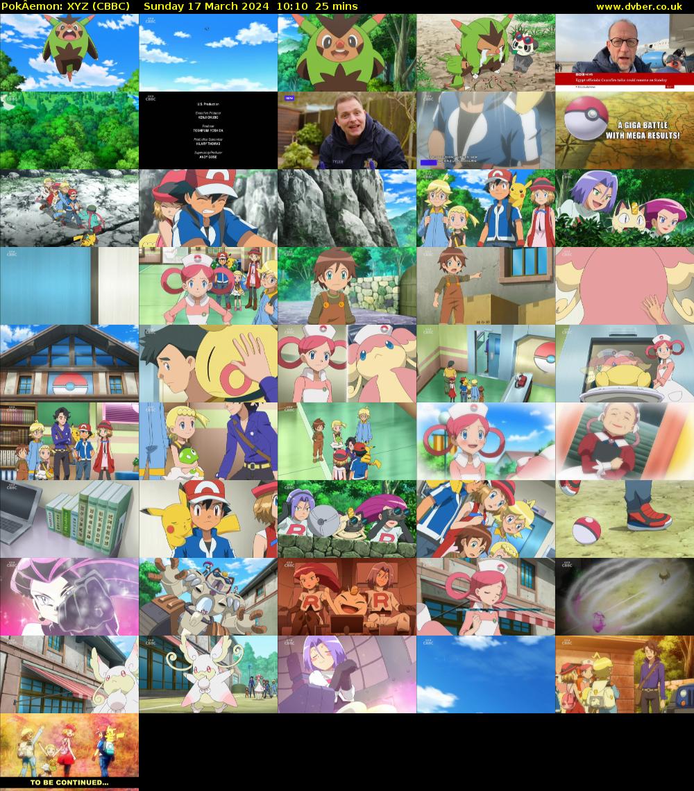 PokÂemon: XYZ (CBBC) Sunday 17 March 2024 10:10 - 10:35