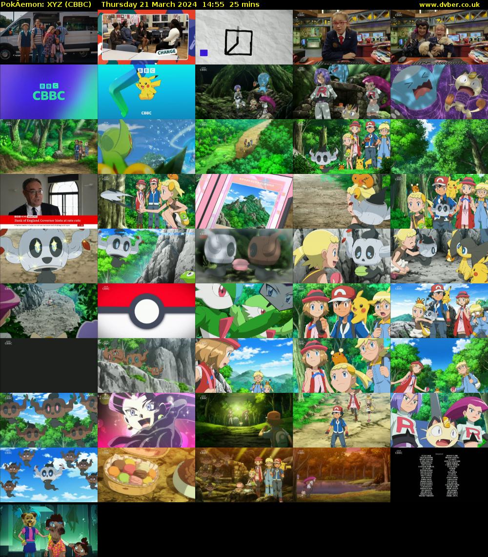 PokÂemon: XYZ (CBBC) Thursday 21 March 2024 14:55 - 15:20