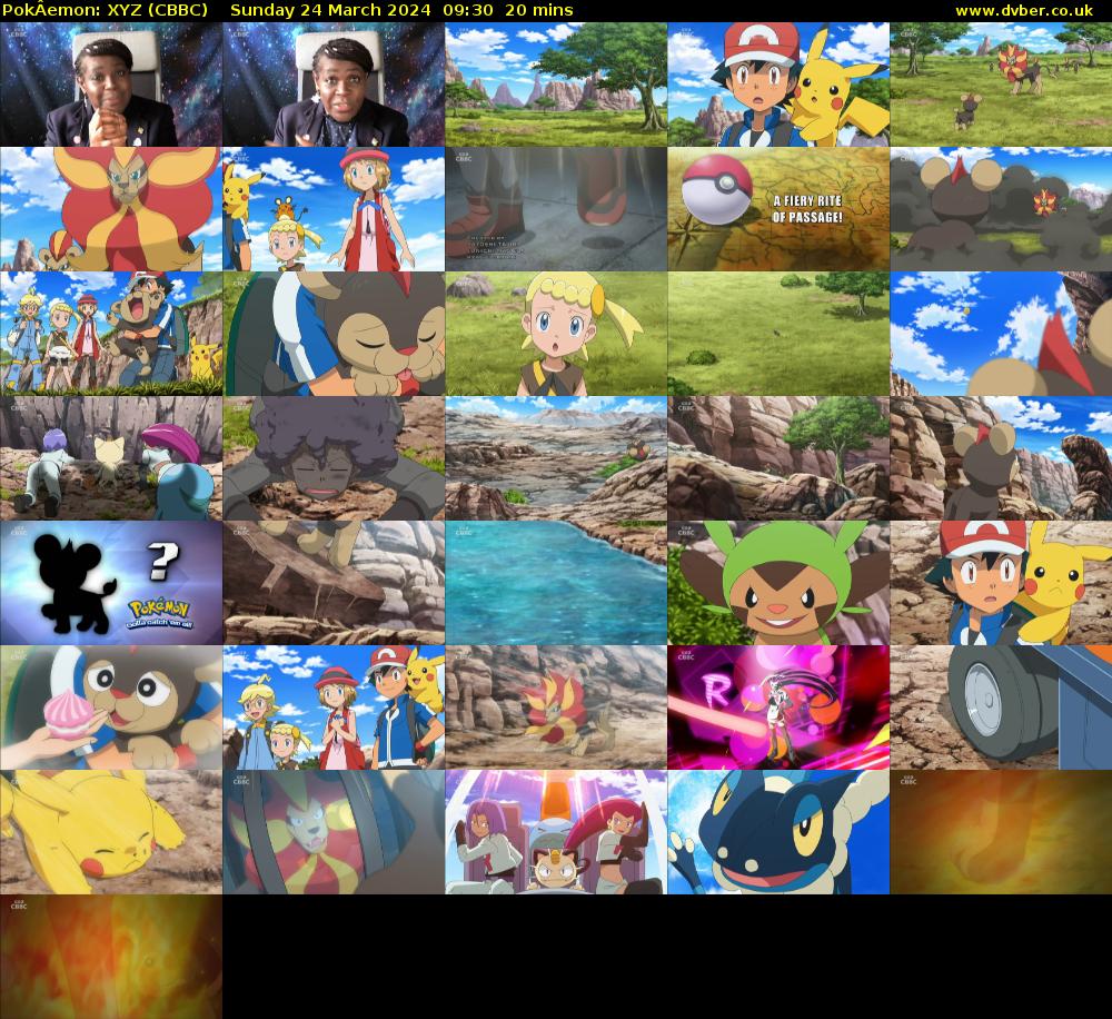 PokÂemon: XYZ (CBBC) Sunday 24 March 2024 09:30 - 09:50