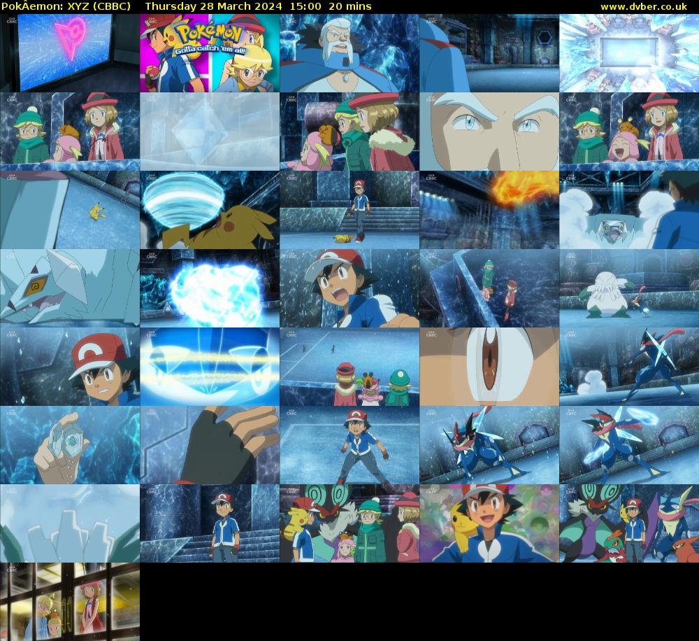 PokÂemon: XYZ (CBBC) Thursday 28 March 2024 15:00 - 15:20