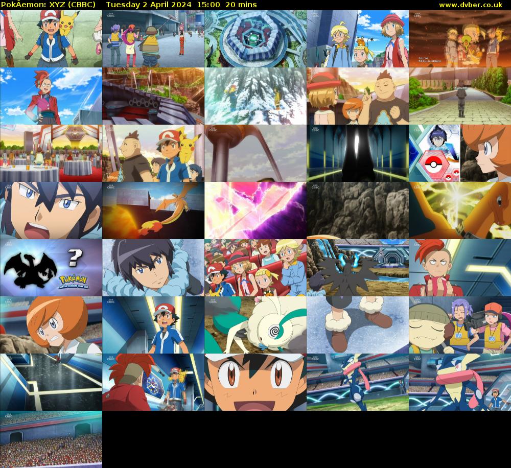 PokÂemon: XYZ (CBBC) Tuesday 2 April 2024 15:00 - 15:20