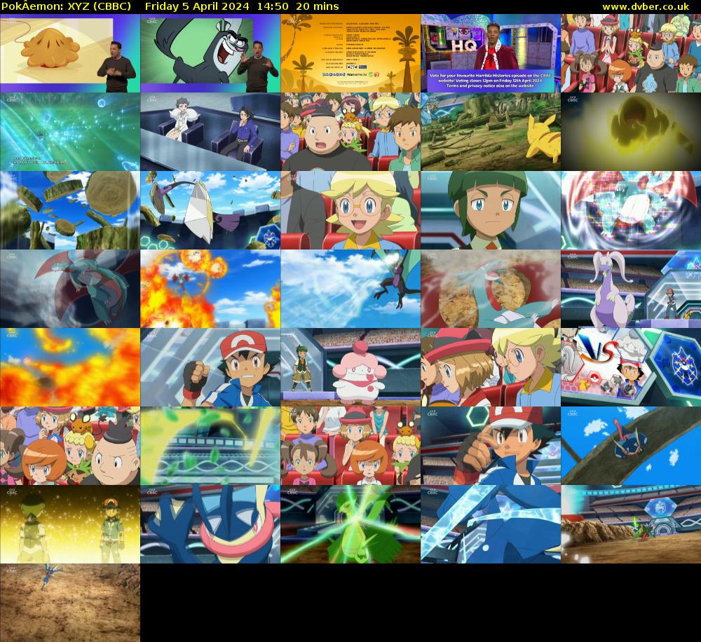 PokÂemon: XYZ (CBBC) Friday 5 April 2024 14:50 - 15:10