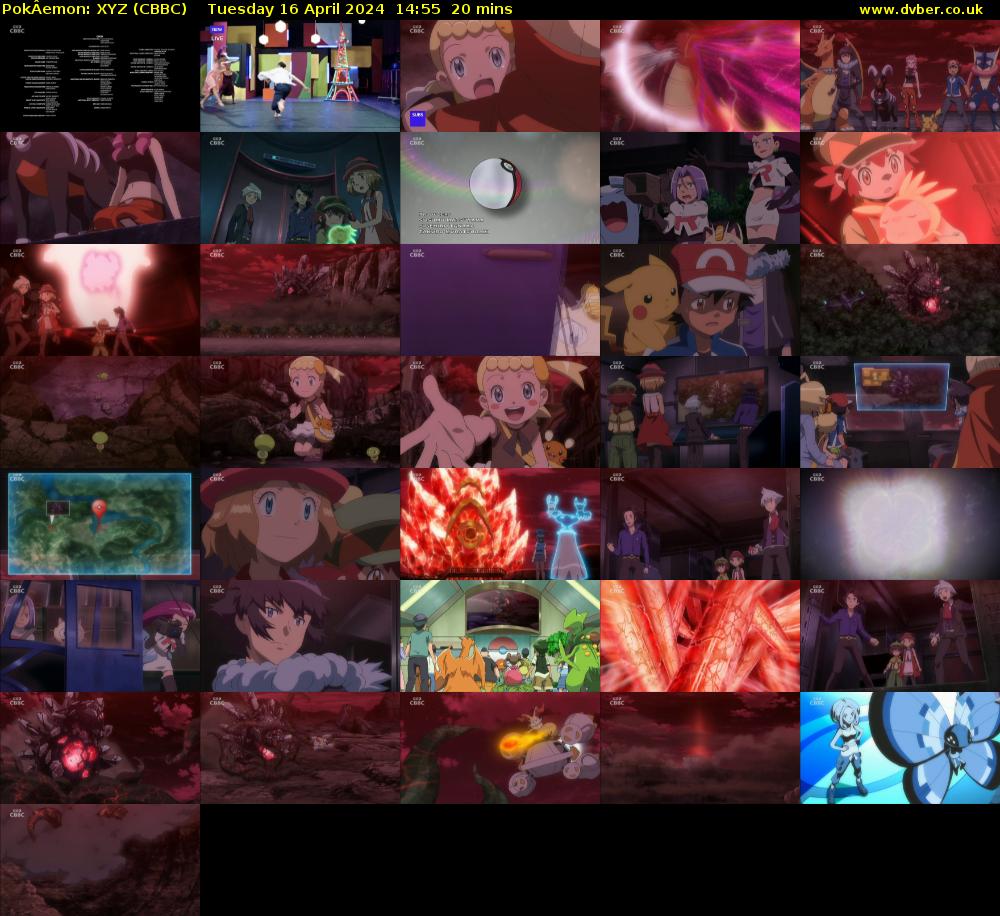 PokÂemon: XYZ (CBBC) Tuesday 16 April 2024 14:55 - 15:15