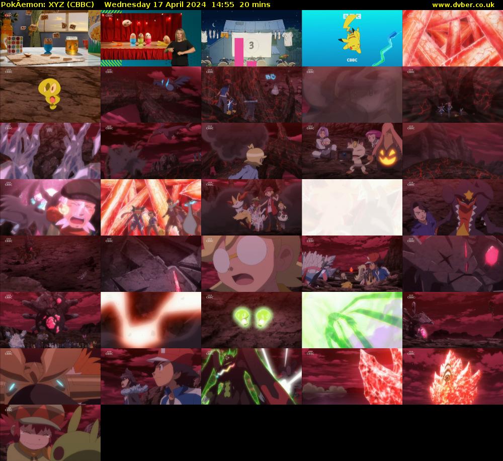 PokÂemon: XYZ (CBBC) Wednesday 17 April 2024 14:55 - 15:15