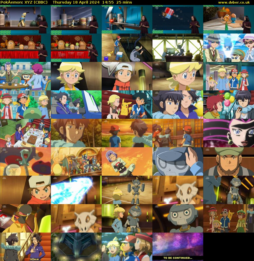 PokÂemon: XYZ (CBBC) Thursday 18 April 2024 14:55 - 15:20