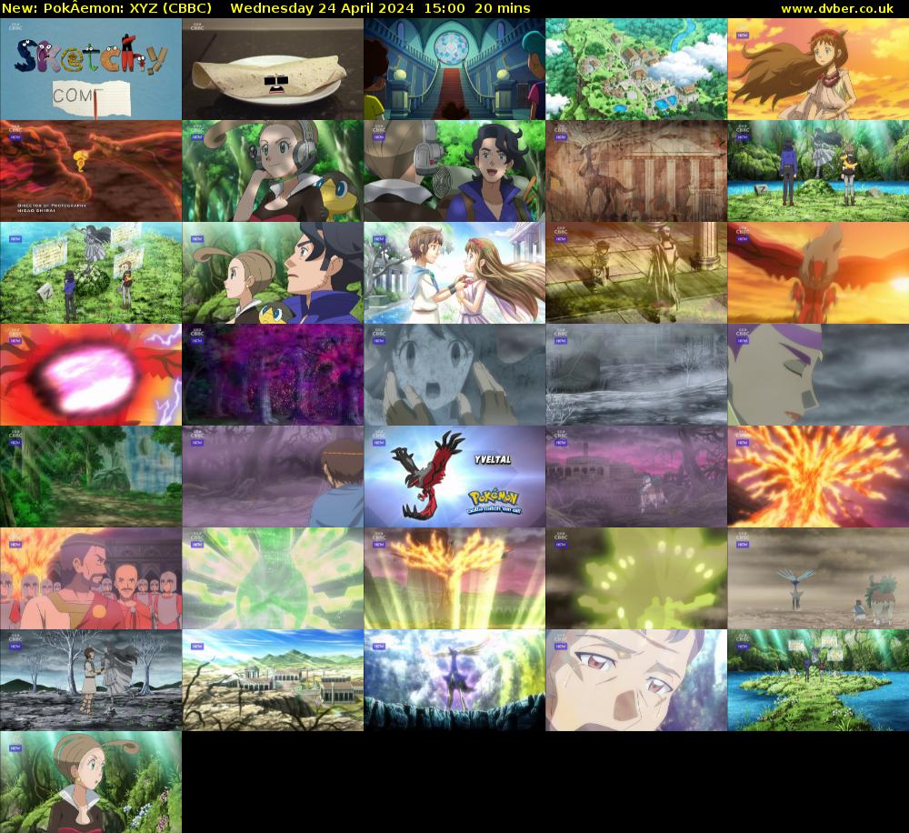 PokÂemon: XYZ (CBBC) Wednesday 24 April 2024 15:00 - 15:20