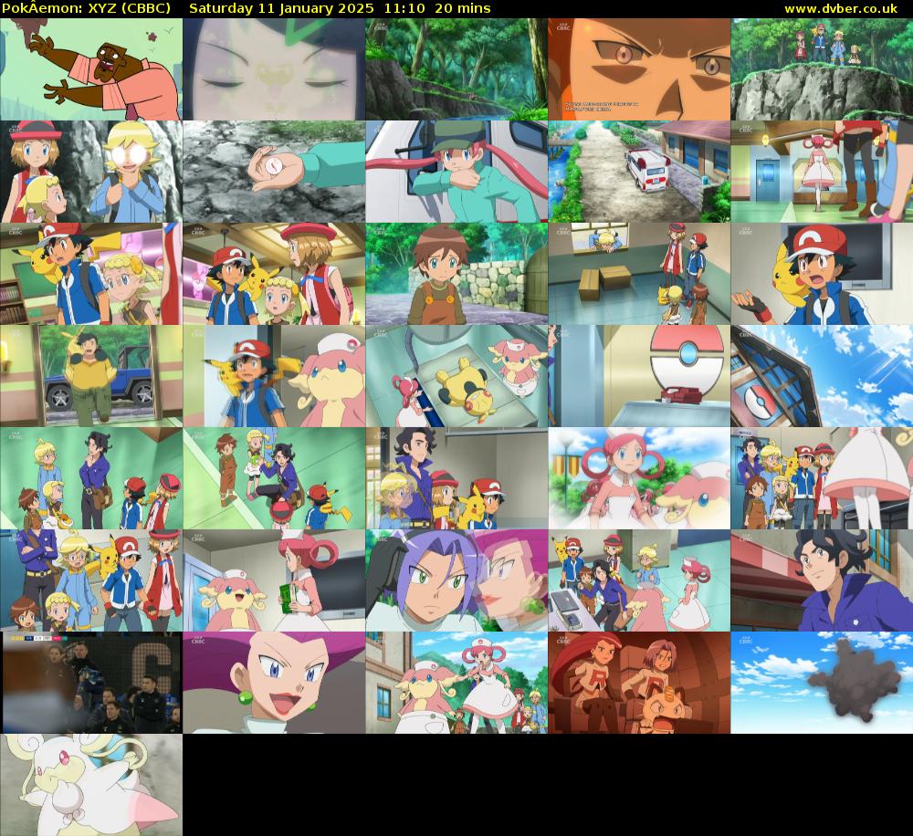 PokÂemon: XYZ (CBBC) Saturday 11 January 2025 11:10 - 11:30
