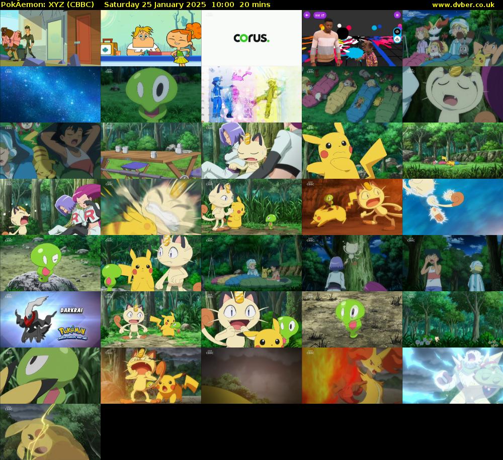 PokÂemon: XYZ (CBBC) Saturday 25 January 2025 10:00 - 10:20