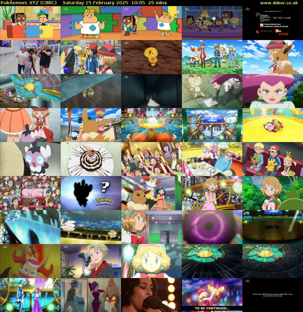 PokÂemon: XYZ (CBBC) Saturday 15 February 2025 10:05 - 10:30